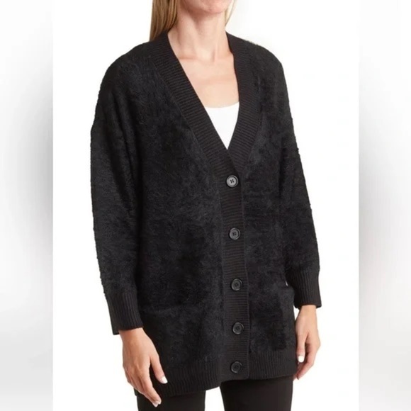 Tahari button down v-neck cardigan with front pockets NWT size: M - Picture 1 of 4